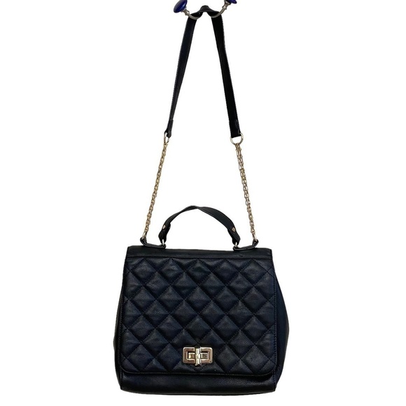 Forever 21 Black Faux Leather Quilted Shoulder Bag - Picture 2 of 8
